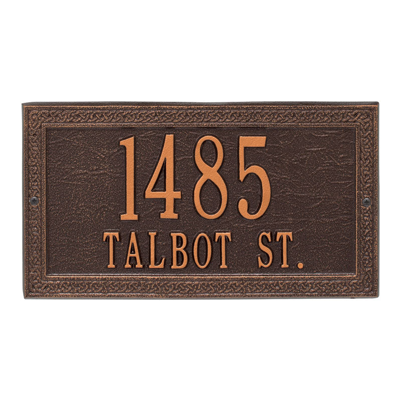 Whitehall Celtic Cornerstone Plaque - Antique Copper