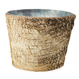 Birch with Zinc Wood Decorative Vessels By Accent Decor - Pot with Zinc 7" x 6"