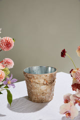 Birch with Zinc Wood Decorative Vessels By Accent Decor