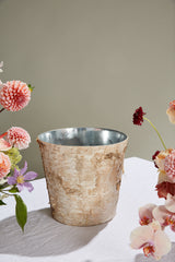 Birch with Zinc Wood Decorative Vessels By Accent Decor