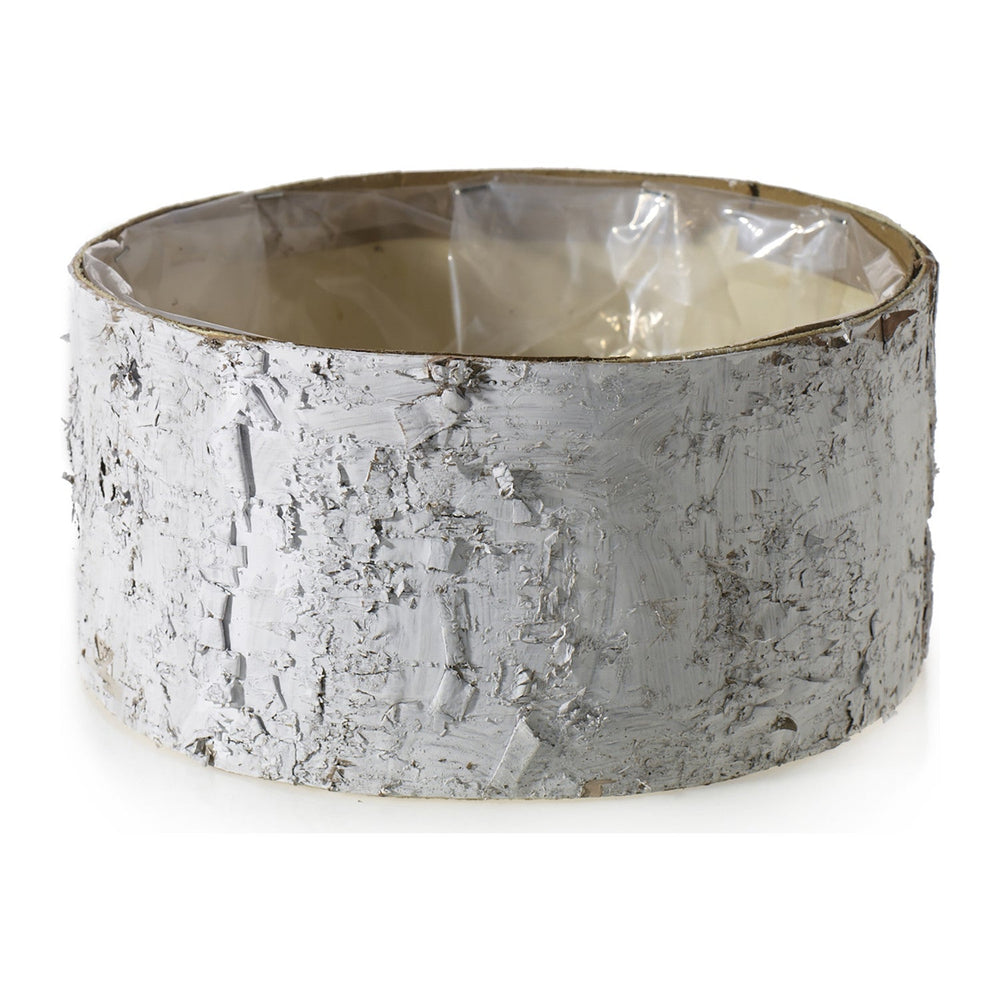 White Birch Cylinder and Wood Bowls By Accent Decor
