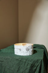 White Birch Cylinder and Wood Bowls By Accent Decor