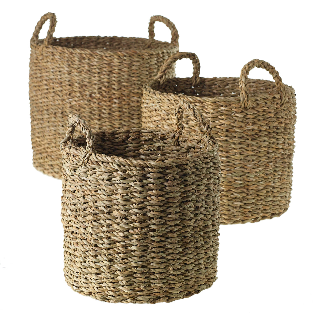 Hacienda Natural Fibers Baskets (Set of 3) By Accent Decor