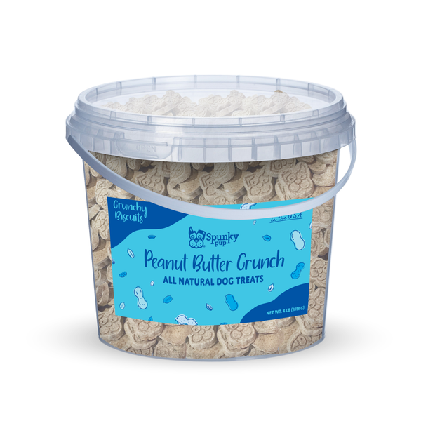Spunky Pup Spunky Pup Bucket of Biscuits Peanut Butter Crunch Dog Treats, 4 lb