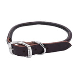 Circle T Latigo Leather Round Dog Collar - Small - 3/8" x 12"