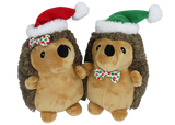 Multipet Holiday Hedgehogs Plush Dog Toy - 7"