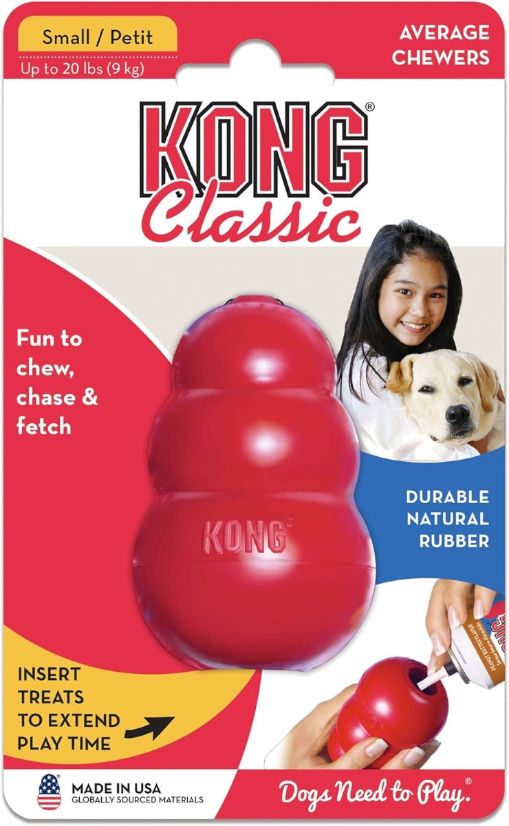 KONG Classic Hard Rubber Dog Toy (Multiple Sizes Available)