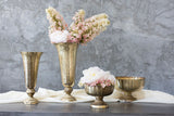 Lita Footed Metal Decorative Vessels By Accent Decor