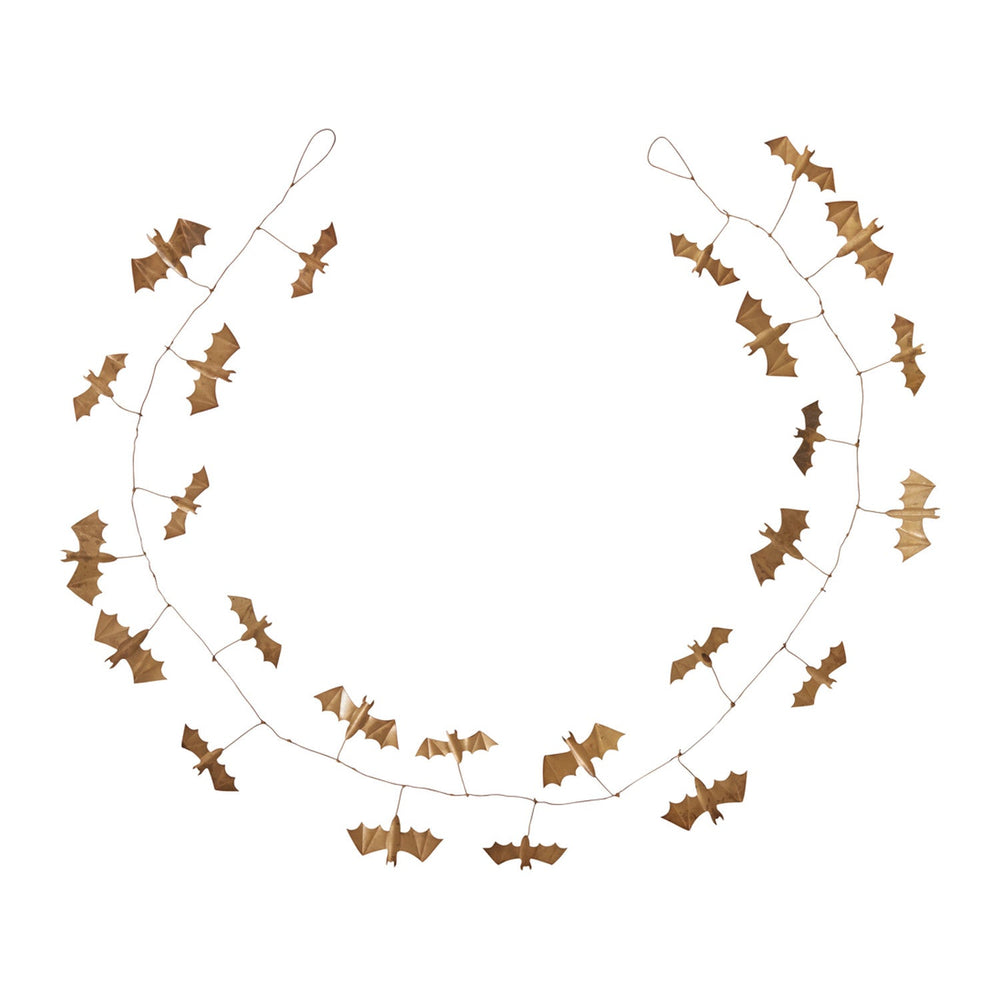 Winged Bat Metal Garland By Accent Decor