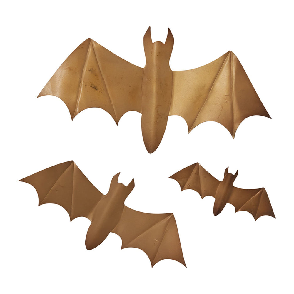 Winged Bat Metal Wall Decor (Set of 3) By Accent Decor