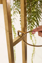Square Frame Attachment Matte Metal Vase By Accent Decor