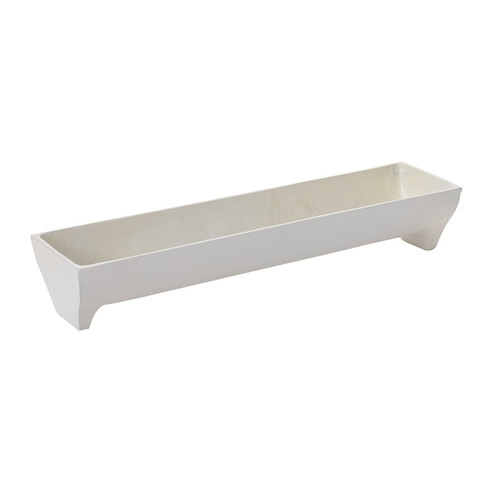 White Edison Matte Metal Trays By Accent Decor