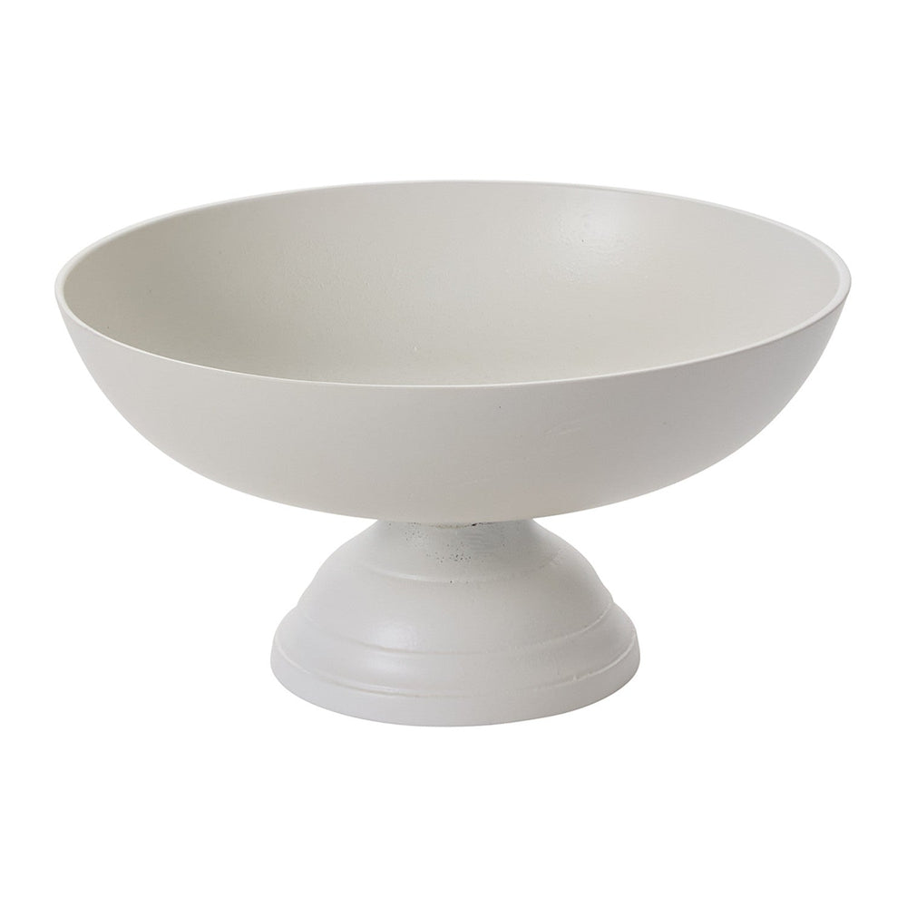 Oscar White Cast Aluminum Floral Centerpiece Bowls By Accent Decor