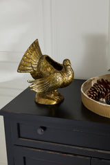 Autumn Turkey Metal Vase By Accent Decor
