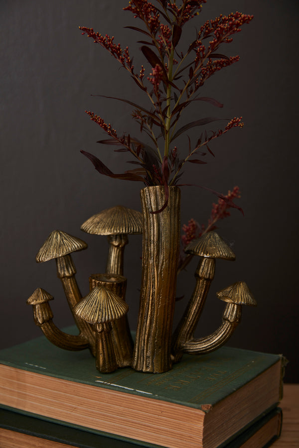Accent Decor Clustered Mushrooms Metal Bud Vase By Accent Decor