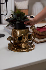 Cranium Metal Pot By Accent Decor