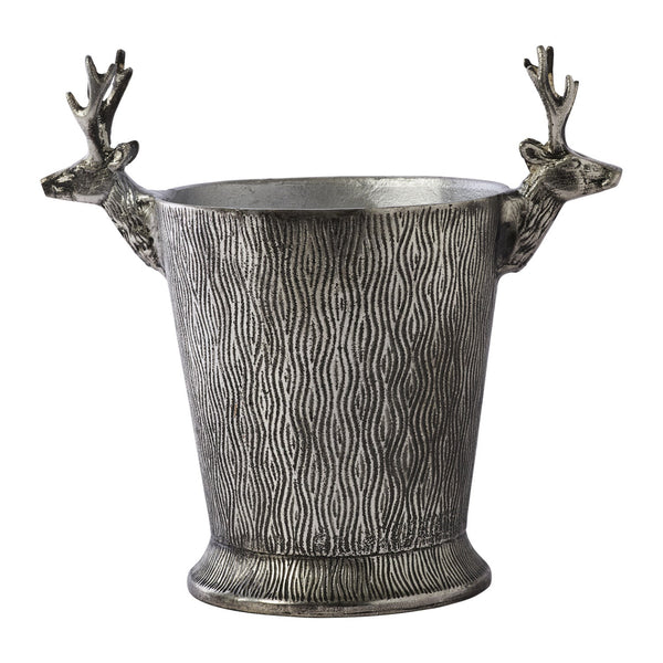 Accent Decor Silver Deer Bucket By Accent Decor