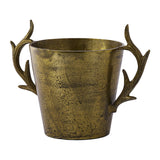 Antique Antler Decorative Bucket By Accent Decor