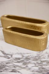 Blaze Textured Carved Trough Vessel By Accent Decor