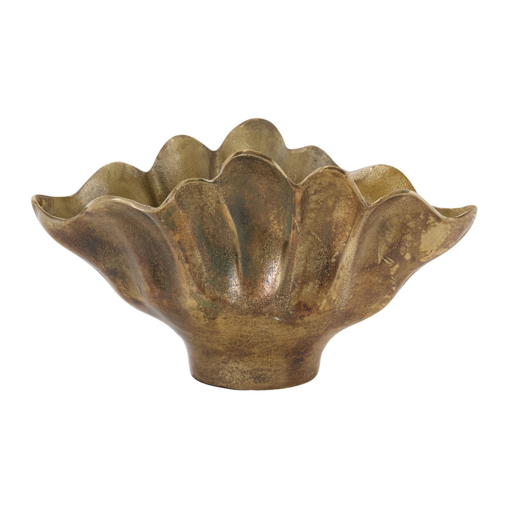 Phoenix Antique Gold Metal Boat-Shaped Vessel By Accent Decor