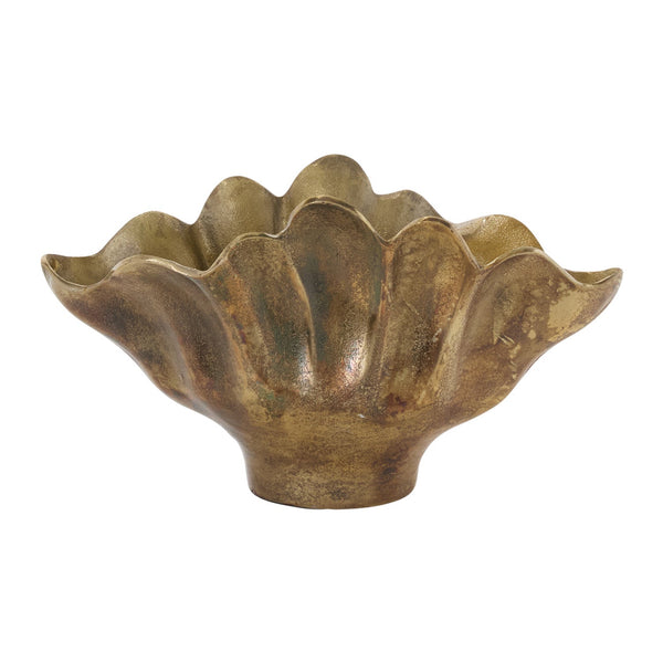 Accent Decor Phoenix Antique Gold Metal Boat-Shaped Vessel By Accent Decor