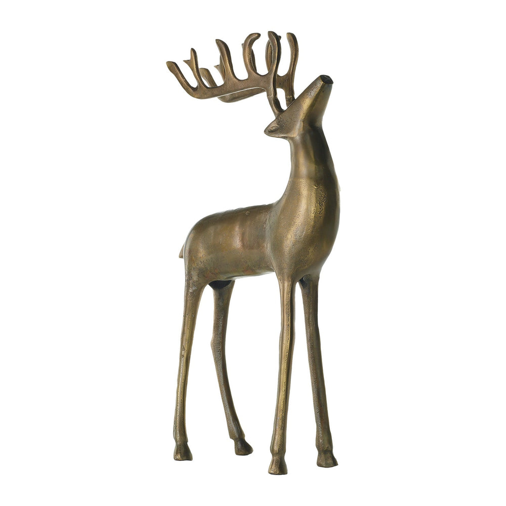 Aluminum Reindeer Metal Decorative Figurines By Accent Decor