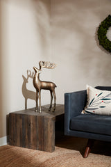 Aluminum Reindeer Metal Decorative Figurines By Accent Decor