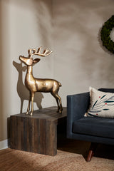 Aluminum Reindeer Metal Decorative Figurines By Accent Decor