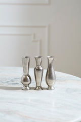 Silver Henna Bud Vases (Set of 3) By Accent Decor