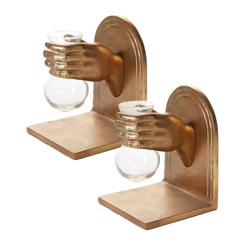 Handheld Antique Gold Metal Decorative Accents (Set of 2) By Accent Decor