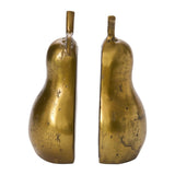 Golden Pear Bookends (Set of 2) By Accent Decor