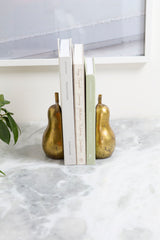 Golden Pear Bookends (Set of 2) By Accent Decor