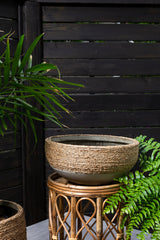 Reed Concrete Bowl By Accent Decor