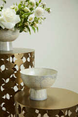 Isabella Marbled Metal Compotes By Accent Decor