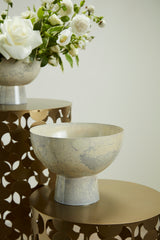 Isabella Marbled Metal Compotes By Accent Decor