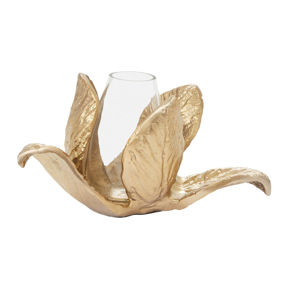 Budding Flower Sculptural Metal Sculpture By Accent Decor