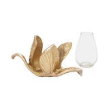 Budding Flower Sculptural Metal Sculpture By Accent Decor