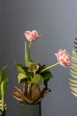 Budding Flower Sculptural Metal Sculpture By Accent Decor
