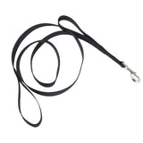 Loops 2 Double Handle Nylon Dog Leash - Medium/Large - 1" x 4' / Black