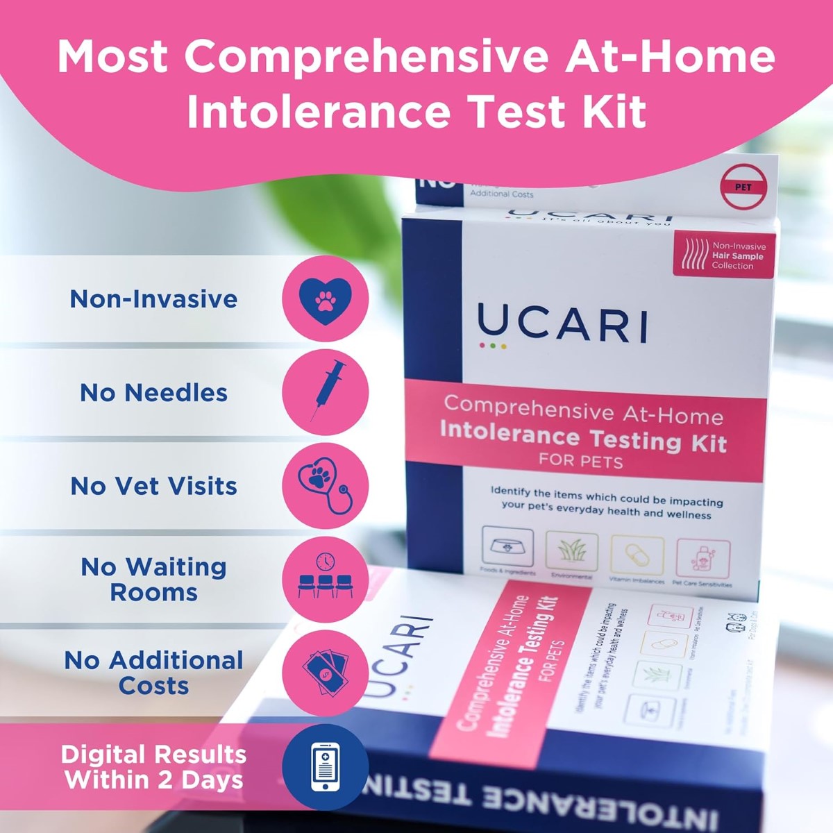 UCARI Pet Sensitivity and Intolerance Test Kit - Screens for 1,500+ Intolerances