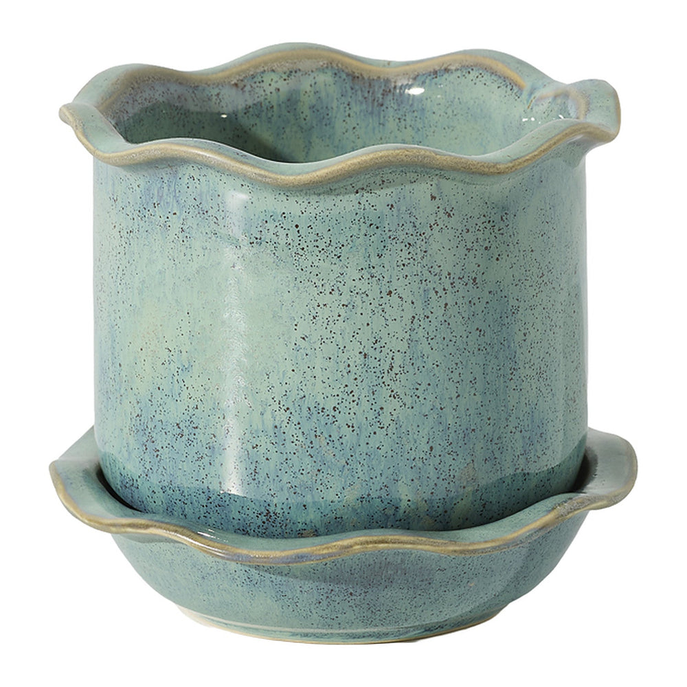 Aurina with Saucer Pots By Accent Decor