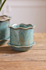 Aurina with Saucer Pots By Accent Decor