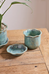 Aurina with Saucer Pots By Accent Decor