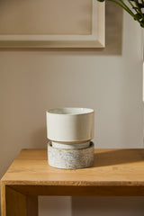 Endeavor with Saucer Reactive Glaze Glossy Pots By Accent Decor
