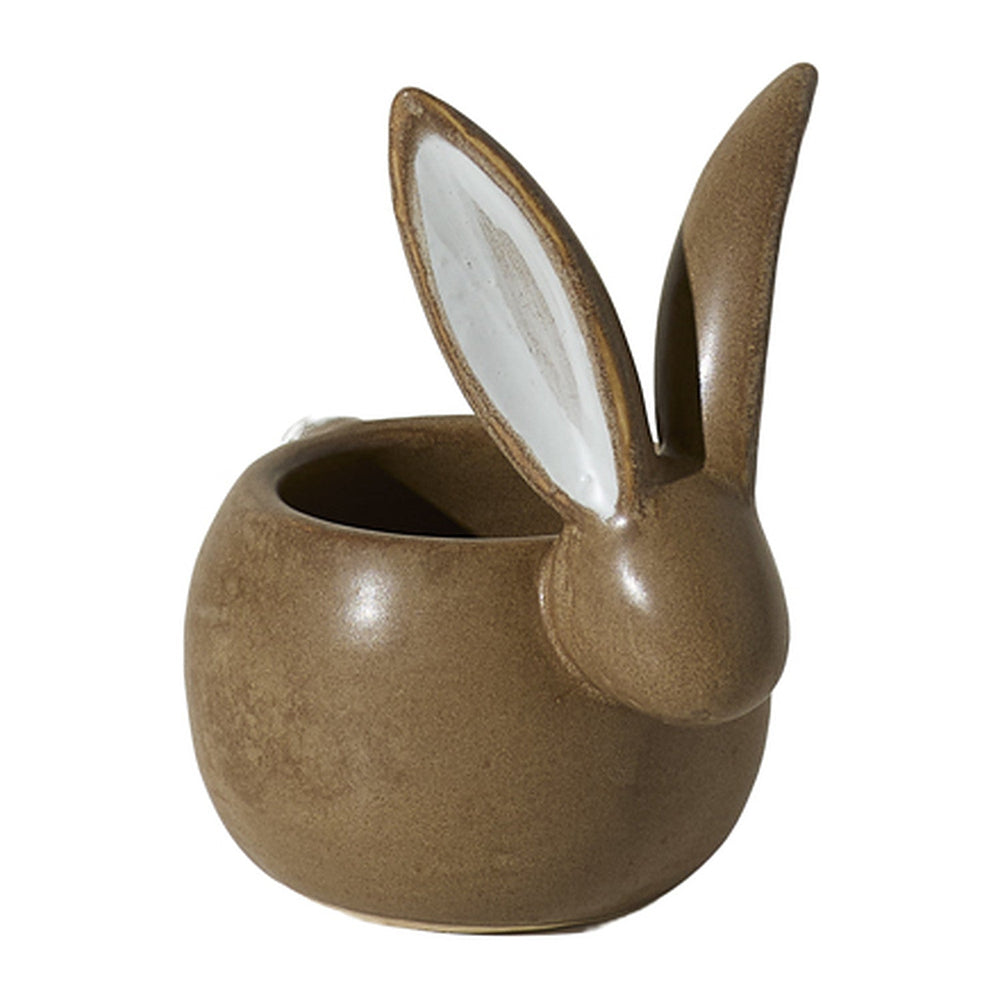Chocolate Bunny Pot By Accent Decor