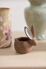 Chocolate Bunny Pot By Accent Decor