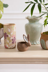 Chocolate Bunny Pot By Accent Decor