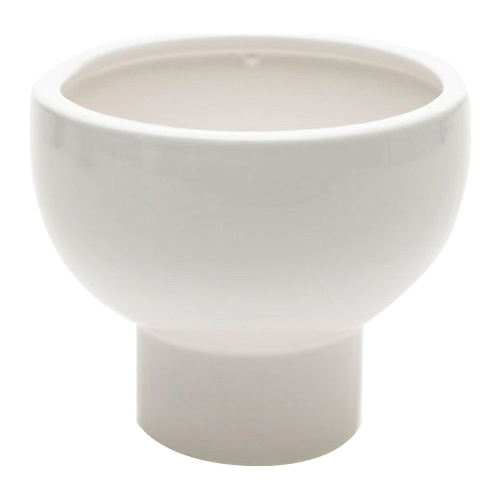 Orion Glossy White Ceramic Floral Compotes By Accent Decor