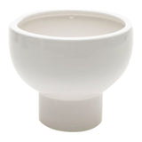 Orion Glossy White Ceramic Floral Compotes By Accent Decor