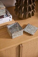 Whisper Decorative Box Reactive Glaze Glossy Decorative Accent By Accent Decor